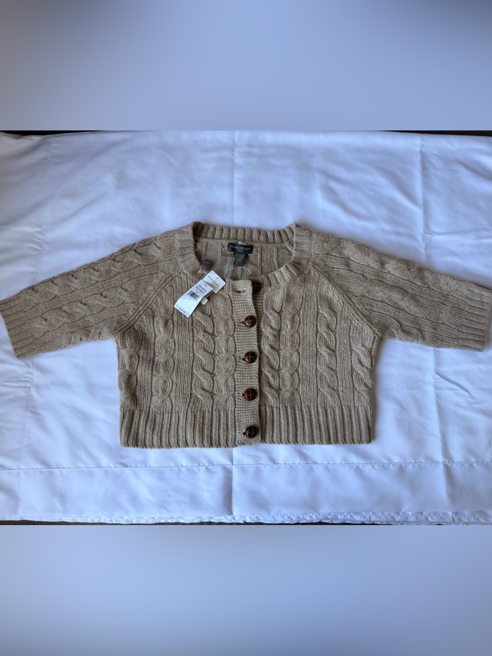 Banana Republic Cable Knit Cardigan - Beige